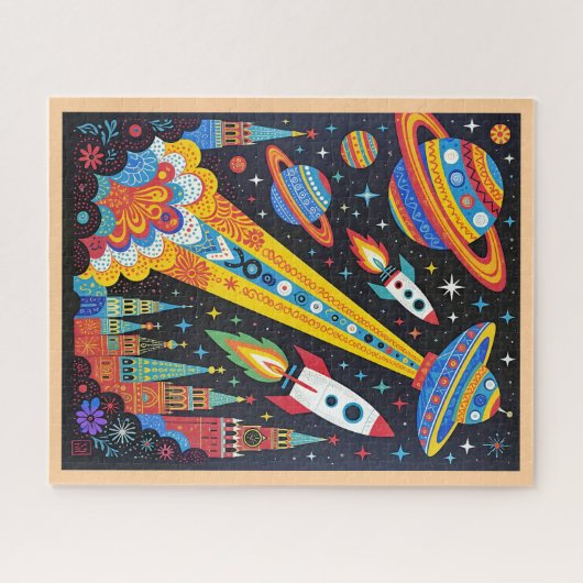 JIGSAW PUZZLE - Retro Space (Great for Beginners!) Legpuzzel (Horizontaal)
