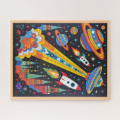 JIGSAW PUZZLE - Retro Space Legpuzzel (Horizontaal)
