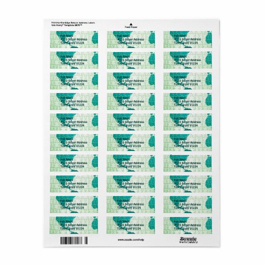 Jigsaw Puzzle Wereld Mailing Label (Full Sheet)