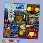 JIGSAW PUZZLE - Woestijnbloei: Kratelabels produce Legpuzzel<br><div class="desc">Een grote 20-inch vierkante puzzel die 6 afbeelding Produce Crate Labels combineert in één grote afbeeldingen collage. ►Deze puzzel is alleen beschikbaar in het vierkante 20x20 inch formaat met 676 stuks. ►►De lichtblauwe achtergrondkleur die als scheidingsteken tussen afbeeldingen en rond de rand wordt weergegeven, is het enige deel van het...</div>