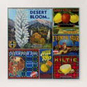 JIGSAW PUZZLE - Woestijnbloei: Kratelabels produce Legpuzzel (Verticaal)