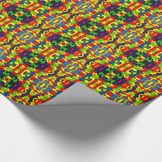 JIGSAW PUZZLE wrappapier Cadeaupapier (Hoek)