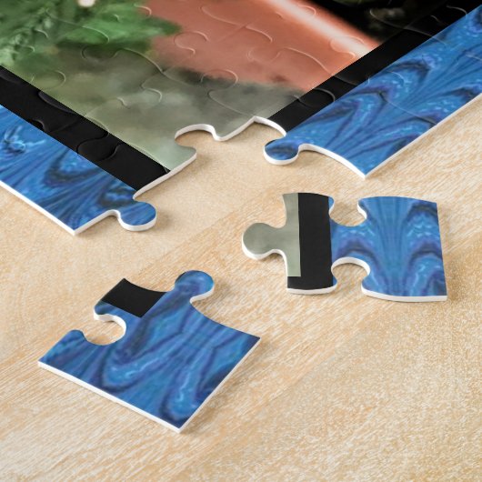 Jigsaw Puzzle Zwart Swallowtail Legpuzzel (Zijkant)