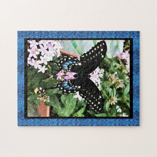 Jigsaw Puzzle Zwart Swallowtail Legpuzzel (Horizontaal)