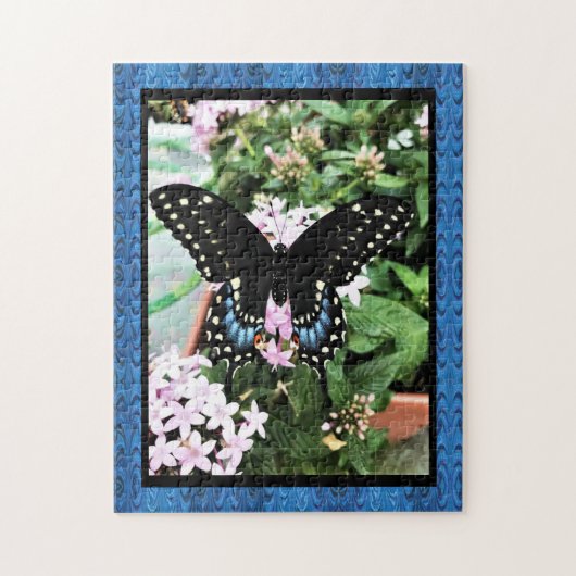 Jigsaw Puzzle Zwart Swallowtail Legpuzzel (Verticaal)