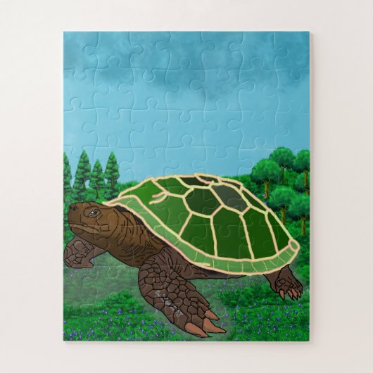 Jigsaw Turtle. Legpuzzel (Verticaal)