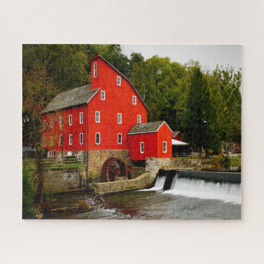 Jigsaws Clinton New Jersey Rode Molen. Legpuzzel (Horizontaal)