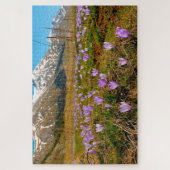 Jigsaws Crocuses Abruzzo Gran Sasso Italië. Legpuzzel (Verticaal)