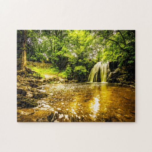 Jigsaws Janet's Foss waterfall North Yorkshire. Legpuzzel (Horizontaal)