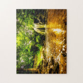 Jigsaws Janet's Foss waterfall North Yorkshire. Legpuzzel (Verticaal)