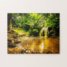 Jigsaws Janet's Foss waterval Noord-Yorkshire. Legpuzzel