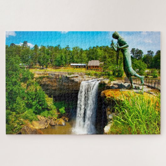 Jigsaws Noccaulula Falls Alabama. Legpuzzel (Horizontaal)