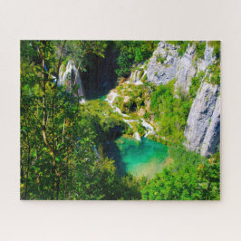 Jigsaw's Plitvice meren Kroatië. Legpuzzel
