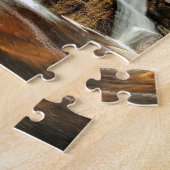 Jigzaag Africa Waterfall Oranje Water. Legpuzzel (Zijkant)