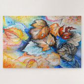 Jigzaag Auzzle Leaves tekenen Legpuzzel (Horizontaal)