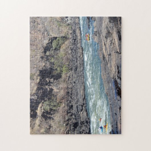 Jigzaag Canoeing op de rivier de Zambezi. Legpuzzel (Verticaal)