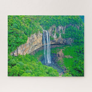 Jigzaag Caracol Waterfall Brazilië. Legpuzzel