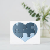 Jigzaag Heart Briefkaart (Staand voorkant)
