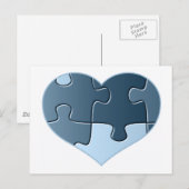 Jigzaag Heart Briefkaart (Voorkant / Achterkant)