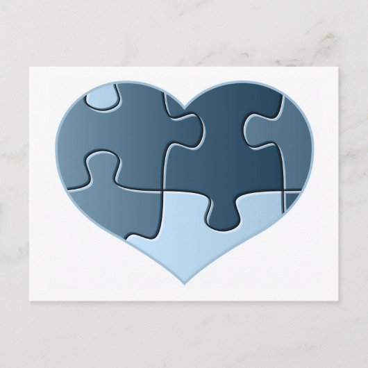 Jigzaag Heart Briefkaart (Voorkant)