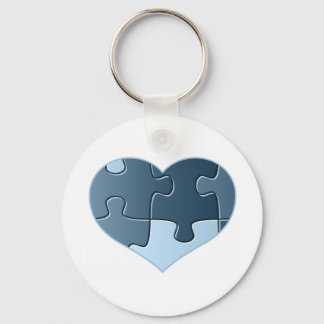 Jigzaag Heart Keychain