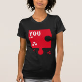 Jigzaag Heart WE PASSEN SAMEN Valentijn T-shirt (Voorkant)