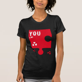 Jigzaag Heart WE PASSEN SAMEN Valentijn T-shirt