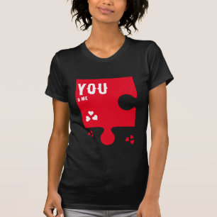 Jigzaag Heart WE PASSEN SAMEN Valentijn T-shirt