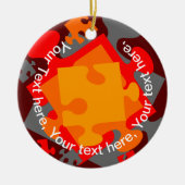 Jigzaag Jumble Keramisch Ornament (Voorkant)