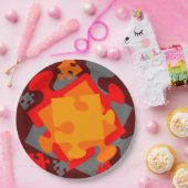 Jigzaag Jumble Papieren Bordje (Feest)