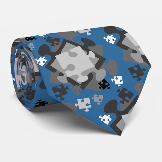 Jigzaag Jumble Stropdas (Opgerold)