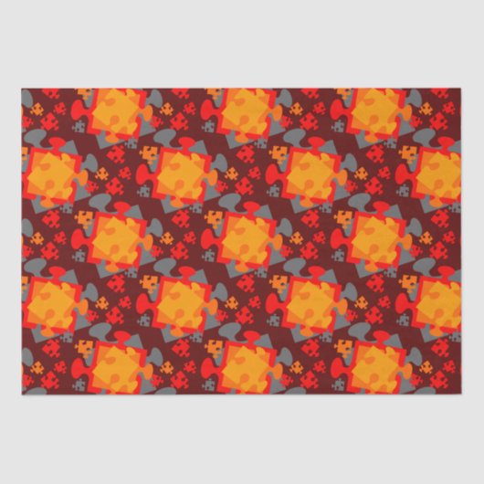 Jigzaag Jumble Tissuepapier (Voorkant)