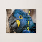 Jigzaag puzzel schatblauwe Hyacinth Macaw parrot (Horizontaal)