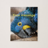 Jigzaag puzzel schatblauwe Hyacinth Macaw parrot Legpuzzel (Verticaal)