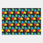 Jigzaag puzzelstukjes ontwerpen papierbladen ompak inpakpapier vel (Voorkant 2)