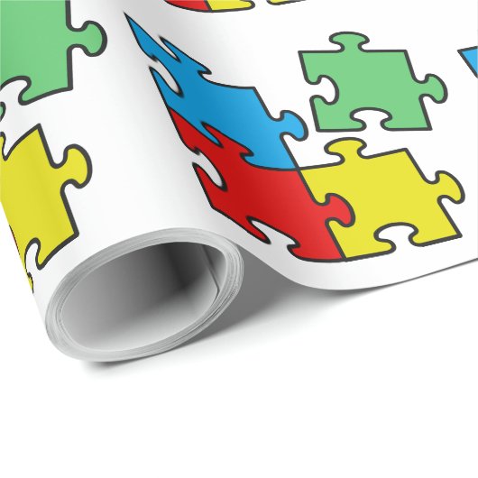 Jigzaag puzzelstukvormig ontwerppapier cadeaupapier (Rol Hoek)