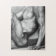 Jigzaag Puzzle 11x14 Man Bodybuilder Art +Gift Box
