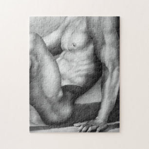 Jigzaag Puzzle 11x14 Man Bodybuilder Art +Gift Box Legpuzzel