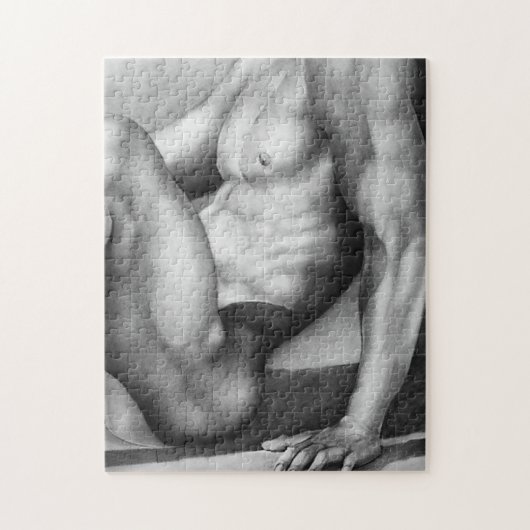 Jigzaag Puzzle 11x14 Man Bodybuilder Art +Gift Box Legpuzzel (Verticaal)