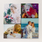 Jigzaag Puzzle 4 Foto's gewond Legpuzzel (Verticaal)