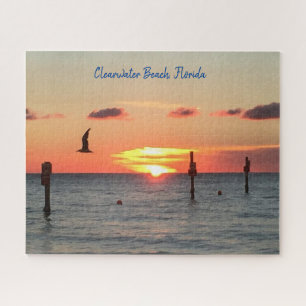 Jigzaag Puzzle a Clearwater Beach sunset Legpuzzel