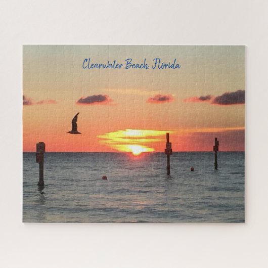 Jigzaag Puzzle a Clearwater Beach sunset Legpuzzel (Horizontaal)