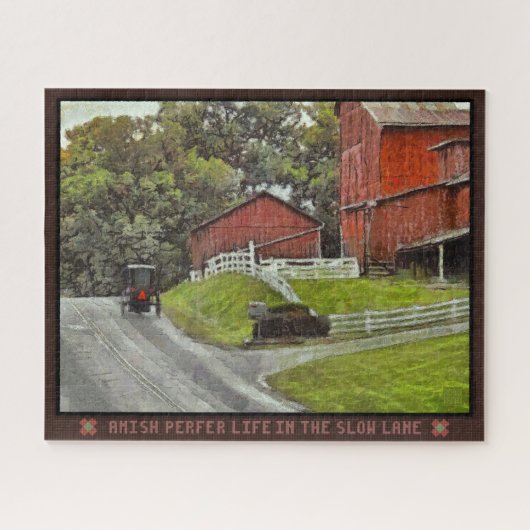 Jigzaag Puzzle Amish geeft de voorkeur aan het lev Legpuzzel (Horizontaal)