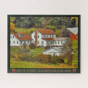 Jigzaag Puzzle Amish School Kinderen die naar huis Legpuzzel