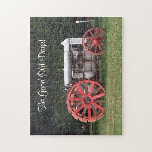 Jigzaag Puzzle Antiek Tractor Good Old Days Gezegd Legpuzzel (Verticaal)