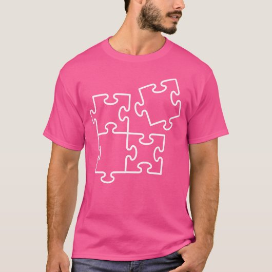 Jigzaag Puzzle-artikelen T-shirt (Voorkant)
