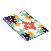 Jigzaag Puzzle Autism Pattern Gift Cute Summer Notitieboek (Rechterzijde)