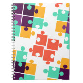 Jigzaag Puzzle Autism Pattern Gift Cute Summer Notitieboek (Voorkant)