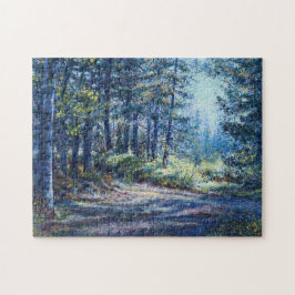 Jigzaag Puzzle: "Avond Light on the Trail" Legpuzzel