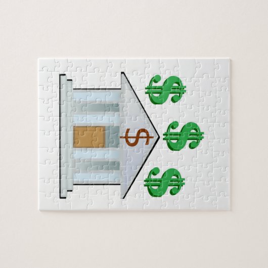 Jigzaag Puzzle Banker Legpuzzel (Horizontaal)